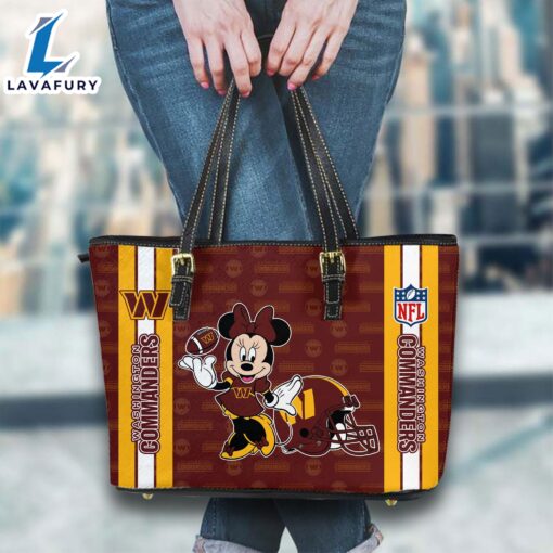 Washington Commanders NFL Minnie Women Leather Tote Bag