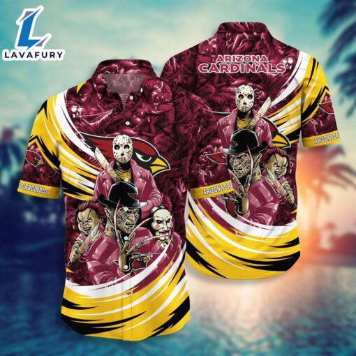 Arizona Cardinals NFL  Halloween Horror Movies Hawaiian Shirts