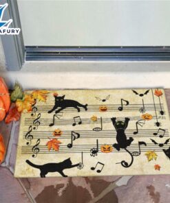 Black Cat Doormat Play Music…