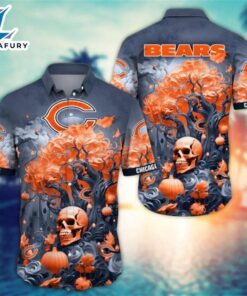 Chicago Bears Halloween Skull Pumpkin…