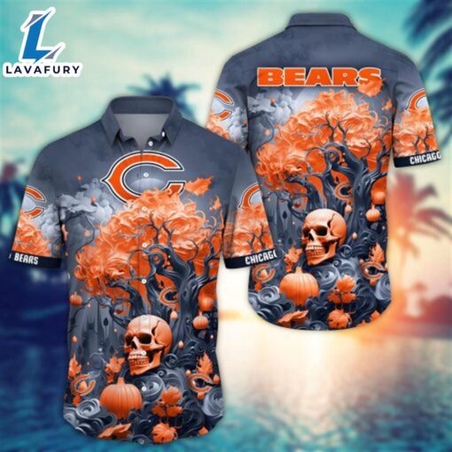 Chicago Bears Halloween Skull Pumpkin – NFL Hawaiian Shirt