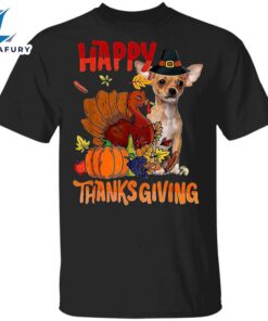 Chihuahua Happy Thanksgiving T-Shirt Cute…