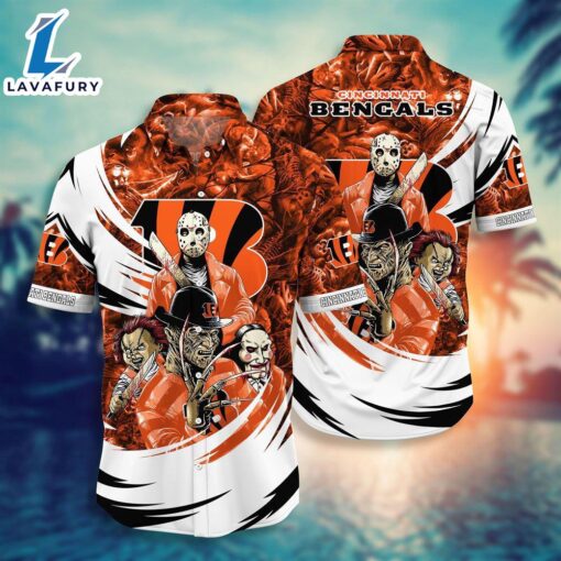 Cincinnati Bengals NFL  Halloween Horror Movies Hawaiian Shirts