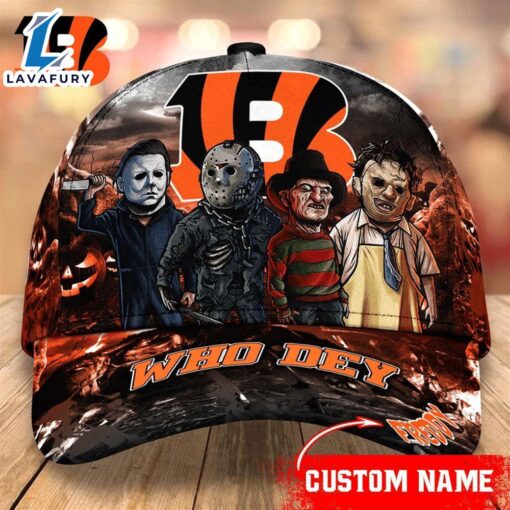 Cincinnati Bengals  NFL Personalized Trending Cap Mixed Horror Movie Characters