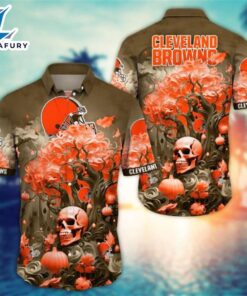 Cleveland Browns Halloween Skull Pumpkin…