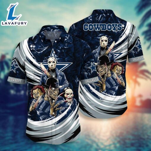 Dallas Cowboys NFL  Halloween Horror Movies Hawaiian Shirts