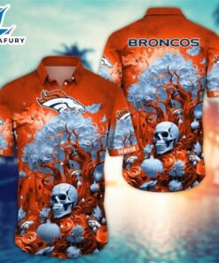 Denver Broncos Halloween Skull Pumpkin…