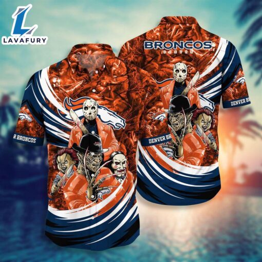 Denver Broncos NFL Halloween Horror Movies Hawaiian Shirts