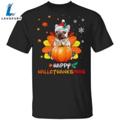 Frenchie Happy Hallothanksmas T-Shirt Funny…