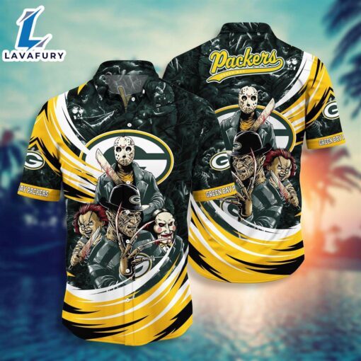 Green Bay Packers NFL  Halloween Horror Movies Hawaiian Shirts