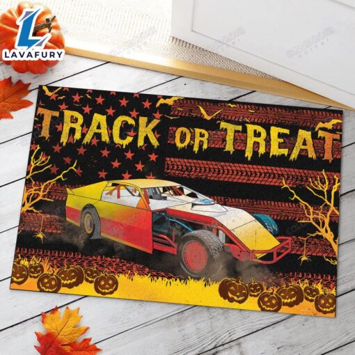 Halloween 2024 Dirt Track Racing Halloween Gift Track Or Treat Doormat