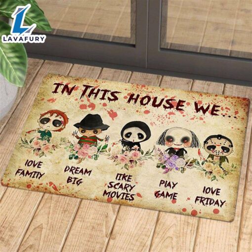 Halloween 2024 Horror Welcome Halloween cartoon character Doormat