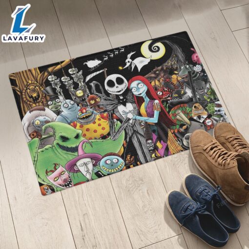 Halloween 2024 The Nightmare World Skellington Couple Halloween Doormat