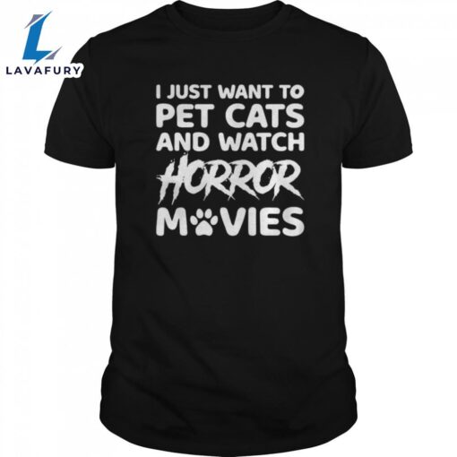 Halloween Pet Cats And Watch Horror Movies Shirts