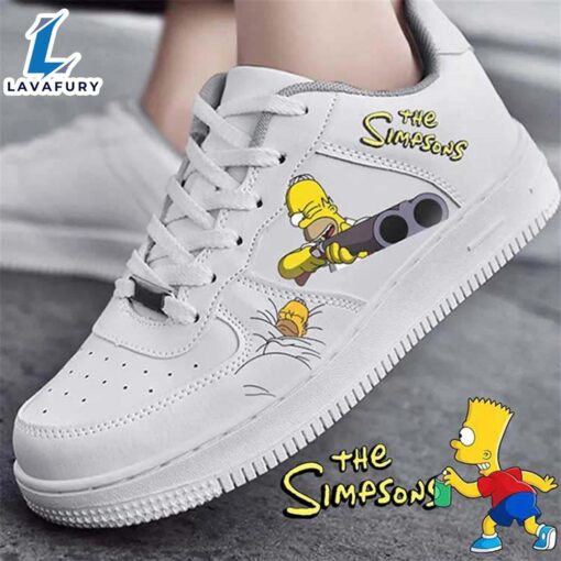 Homer Jay Simpson with Gun AF1 Sneaker For The Simpsons Fans