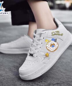 Homer Simpson Hiding Behind Donut AF1 Sneaker For The Simpsons Fans