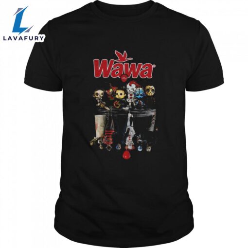 Horror Movies Characters Chibi Water Reflection Wawa Halloween Shirts