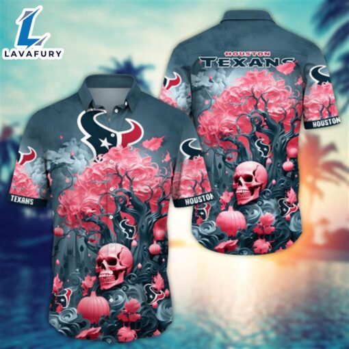 Houston Texans Halloween Skull Pumpkin – NFL Hawaiian Shirt