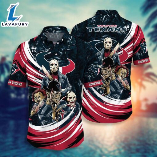 Houston Texans NFL  Halloween Horror Movies Hawaiian Shirts