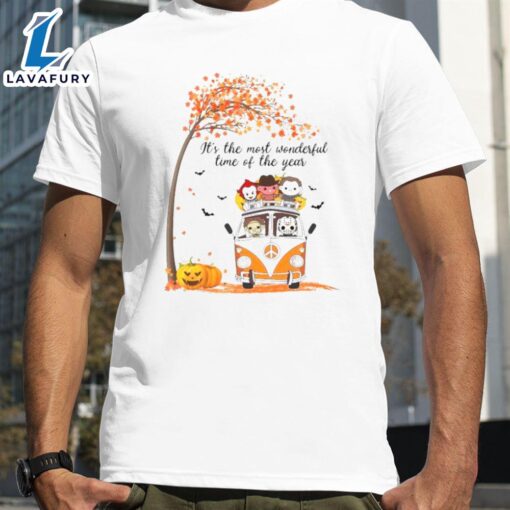 Its’s The Most Wonderful Time Of The Year Chibi Horror Movies Characters Halloween 2024 Shirts