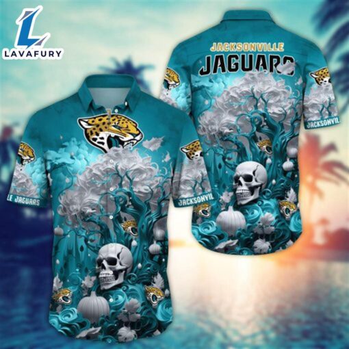 Jacksonville Jaguars Halloween Skull Pumpkin – NFL Hawaiian Shirt