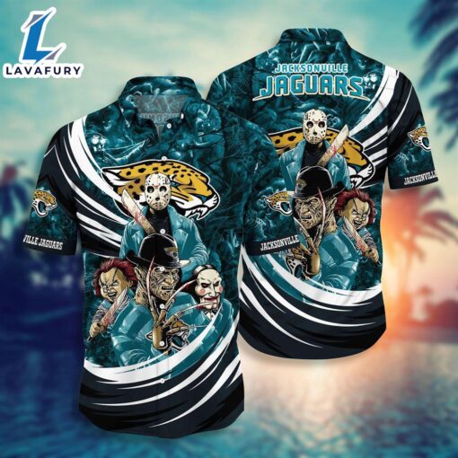 Jacksonville Jaguars NFL  Halloween Horror Movies Hawaiian Shirts