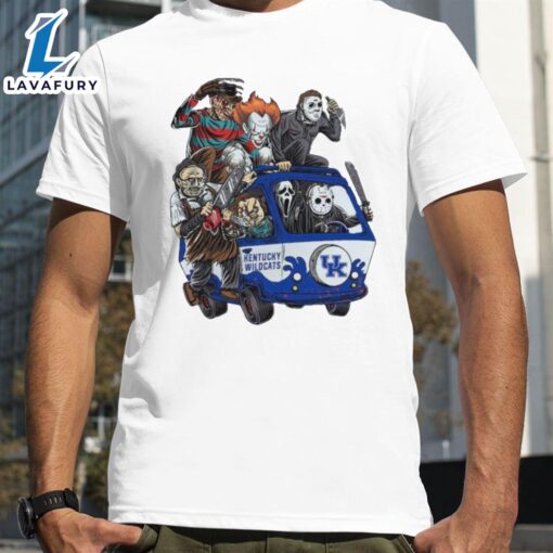 Kentucky Wildcats Horror Movies Characters Bus Halloween 2024 T-Shirts