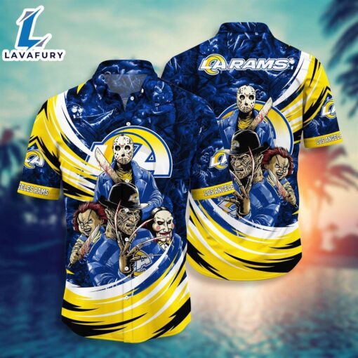 Los Angeles Rams NFL  Halloween Horror Movies Hawaiian Shirts