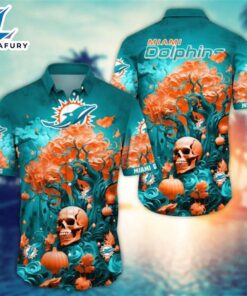 Miami Dolphins Halloween Skull Pumpkin…