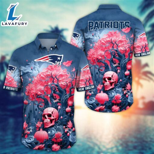 New England Patriots Halloween Skull Pumpkin – NFL Hawaiian Shirt