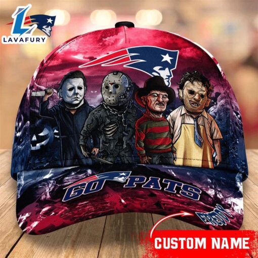 New England Patriots  NFL Personalized Trending Cap Mixed Horror Movie Characters