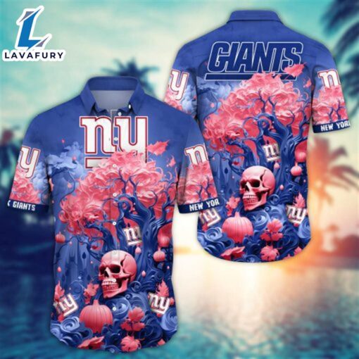 New York Giants Halloween Skull Pumpkin – NFL Hawaiian Shirt