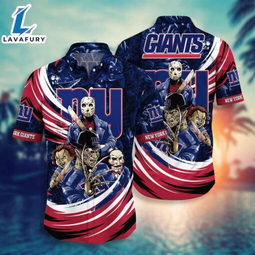 New York Giants NFL  Halloween Horror Movies Hawaiian Shirts