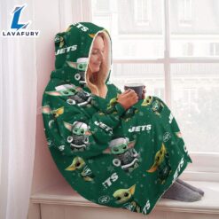 New York Jets Baby Yoda Huggle Hoodie Christmas