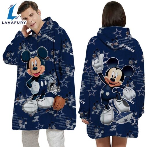 NFL Dallas Cowboys Mickey Mouse Blanket Hoodie