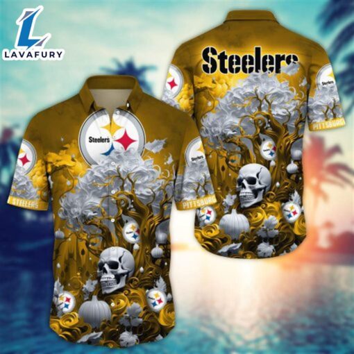 Pittsburgh Steelers Halloween Skull Pumpkin – NFL Hawaiian Shirt