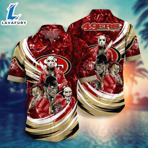 San Francisco 49ers NFL  Halloween Horror Movies Hawaiian Shirts