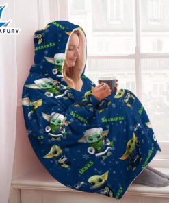 Seattle Seahawks Baby Yoda Huggle Hoodie Christmas