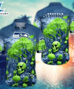 Seattle seahawks Halloween Skull Pumpkin…