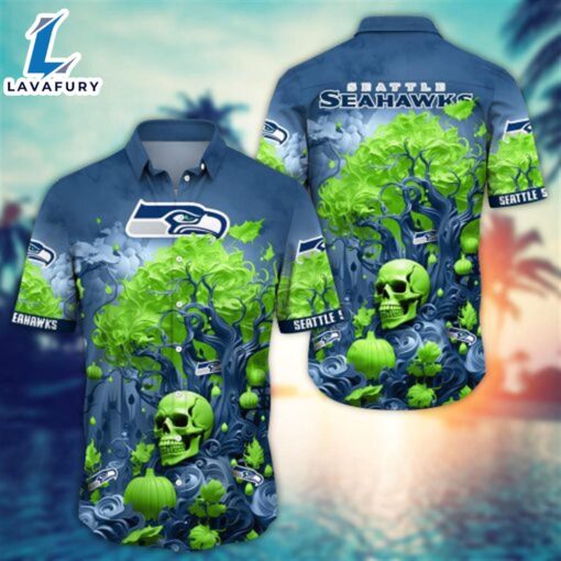 Seattle seahawks Halloween Skull Pumpkin – NFL Hawaiian Shirt