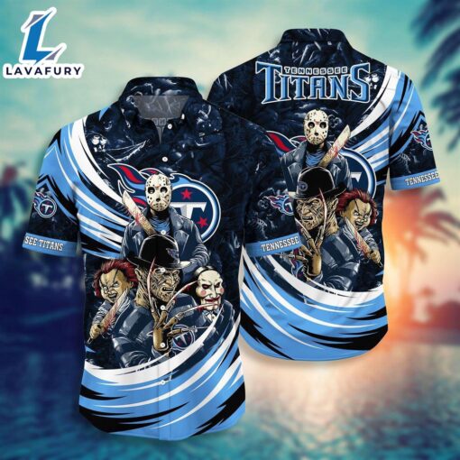 Tennessee Titans NFL  Halloween Horror Movies Hawaiian Shirts