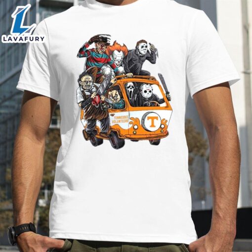 Tennessee Volunteers Horror Movies Characters Bus Halloween 2024 T-Shirts