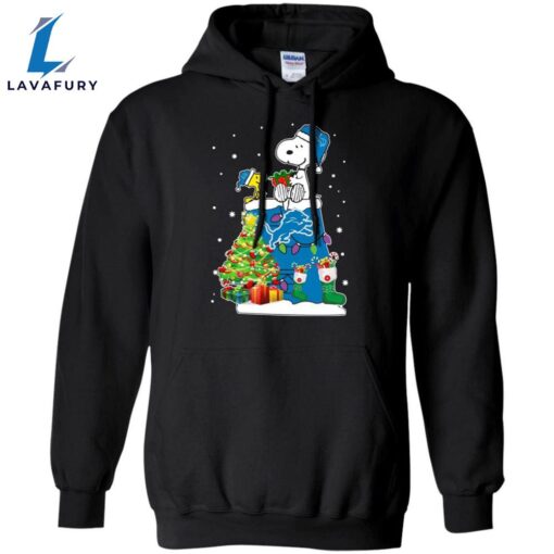 This Awesome Detroit Lions Snoopy &Amp Woodstock Christmas Shirt