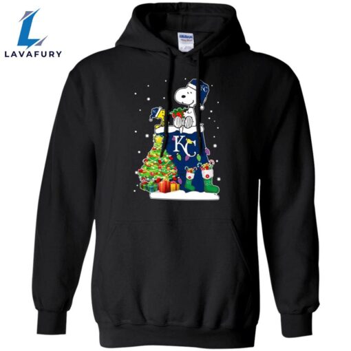 This Awesome Kansas City Royals Snoopy &Amp Woodstock Christmas Shirt Hoodie