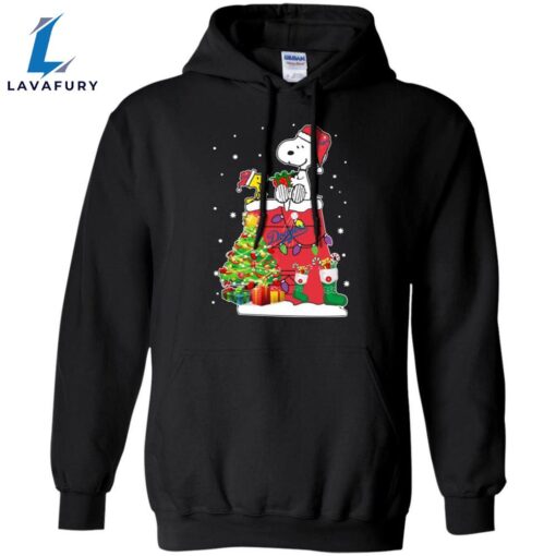 This Awesome Los Angeles Dodgers Snoopy &Amp Woodstock Christmas Shirt Hoodie