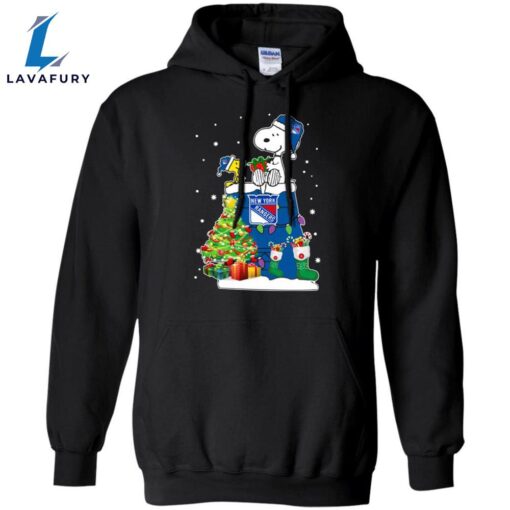 This Awesome New York Rangers Snoopy &Amp Woodstock Christmas Shirt Hoodie