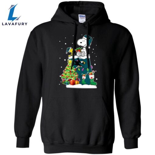 This Awesome San Jose Sharks Snoopy &Amp Woodstock Christmas Shirt Hoodie