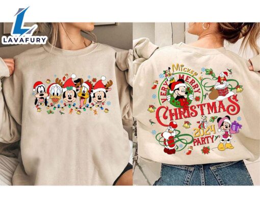 2-Sided Mickey’s Very Merry Christmas Party 2024 Shirt