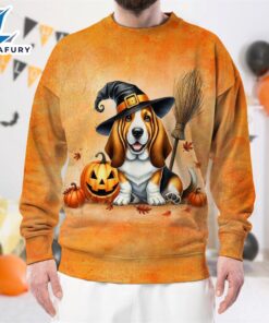 Basset Hound Dog In Spooky…