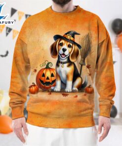 Beagle Dog In Spooky Autumn…